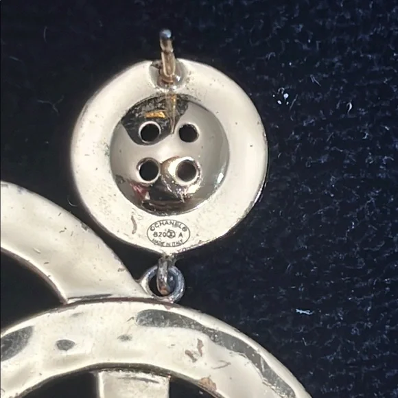 CHANEL Gold Logo Earrings - Picture 10 of 13